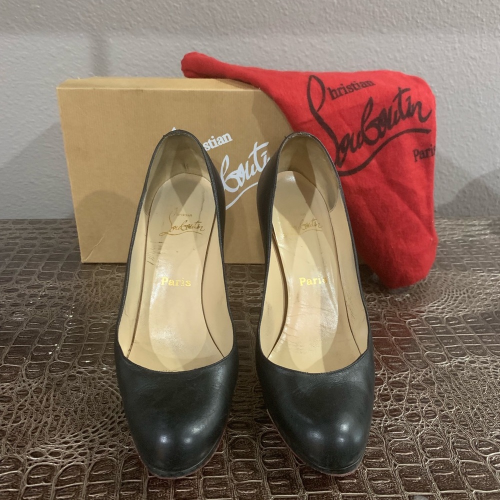 SOLD Authentic Christian Louboutin New Simple Pump 120 - Kid Leather 38.5 - Picture 9 of 15